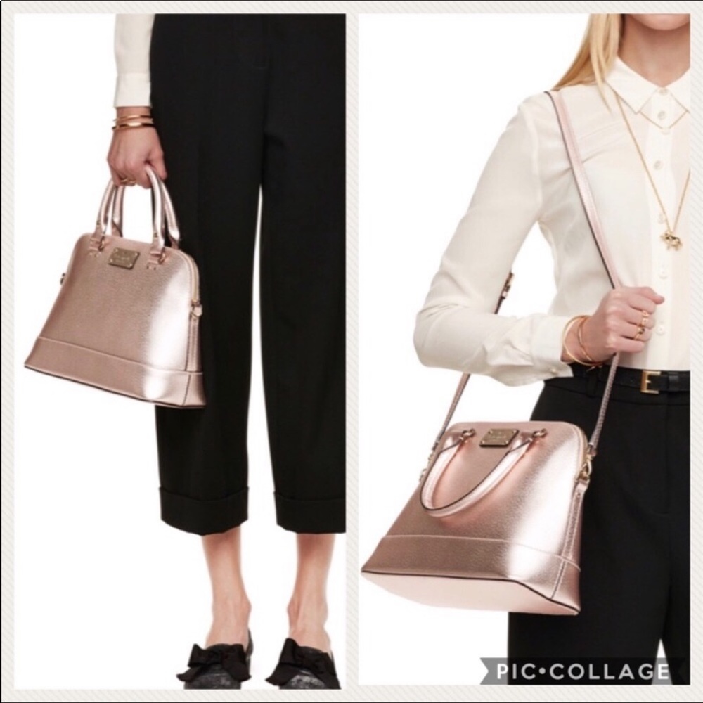 Kate Spade rose gold Rachelle Wellesley bag